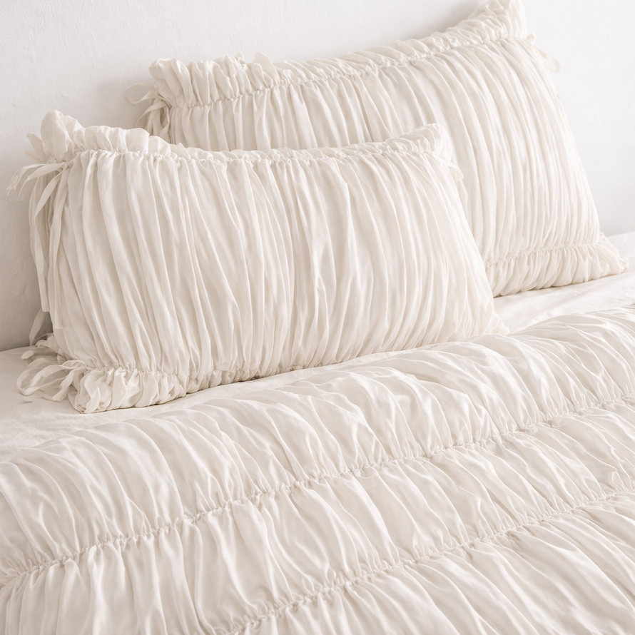 Ruched Cloud White Set